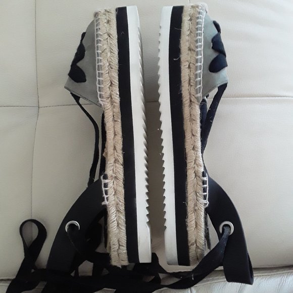 Zara Lace-Up Espadrilles Sandals Size 9 - Picture 6 of 13